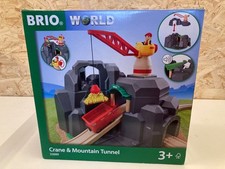 BRIO World Crane and Mountain Tunnel - Wooden Railway Train Set (33889)