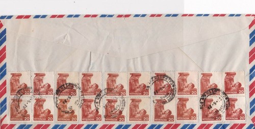 India 1990 airmail usa - usa, from