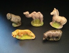 Wade Whimsies: Rhino, Leopard, Gorilla, Camel, Zebra From Set Seven: Orange Box 
