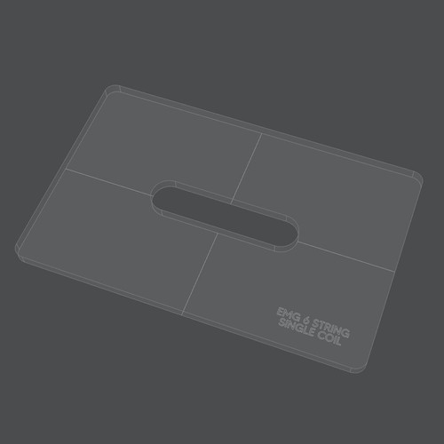 Guitar pickup routing template - pickup,