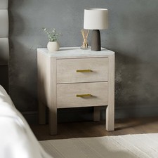 Solid Wood Marble Top Wide