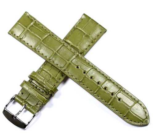 Green alligator calf watch - green,
