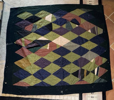 AMISH TRIP AROUND THE WORLD QUILT 63x68" HAND MADE- BLANKET, BEDDING