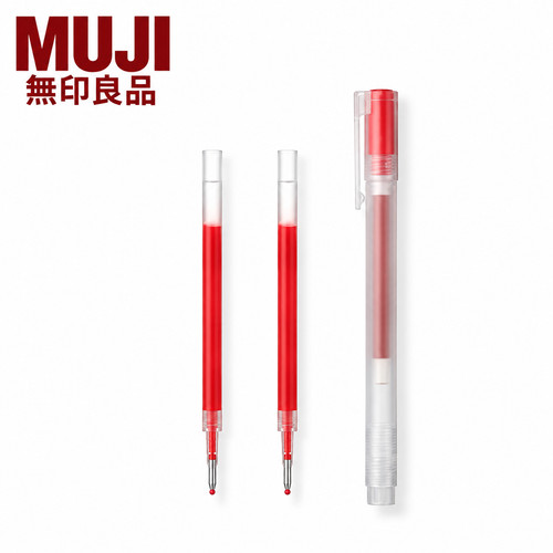 Muji red gel pen 2 - muji,