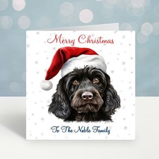 Personalised Dog Christmas Card Cockapoo Christmas Card Neighbour Friend