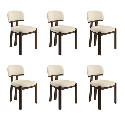 Set walnut and cream - 6,