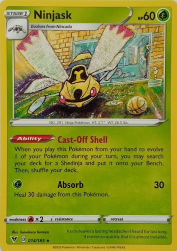 014 185 ninjask rare - rare, vivid