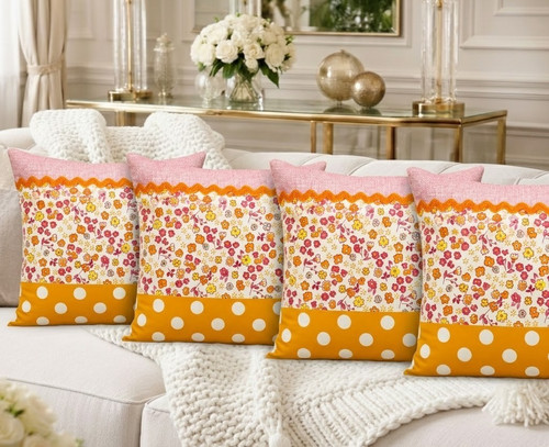 Set orange cushion covers - set, of
