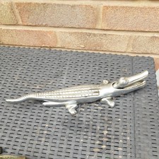 Vintage Large Heavy  Brass Crocodile/Alligator Nutcracker 35cm