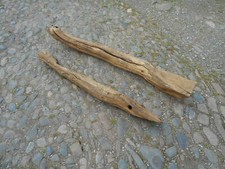 TWO VERY RUSTIC ANTIQUE RECLAIMED OAK BEAMS 5 AND 6 FOOT