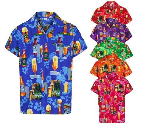 Mens hawaiian shirt beer - mens,