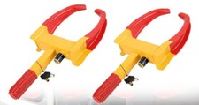 2X WHEEL CLAMP HEAVY DUTY ANTI