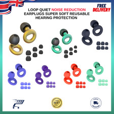 Loop Quiet Noise Reduction Earplugs Super Soft Reusable Hearing Protection UK
