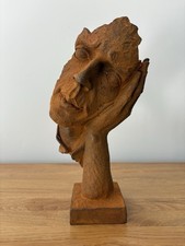 Hear No Evil Contemporary Art Sculpture - Cast Iron Outdoor Garden Statue