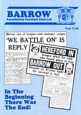 BARROW AFC History plus FA Trophy win 1990, 44 A4 glossy pages