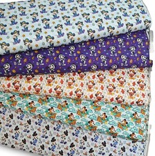 Mickey Mouse Fabric Cotton Steamboat Willie Children's Disney Dressmaking Craft