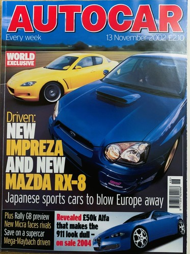 Autocar magazine nov - autocar, 13-nov-02