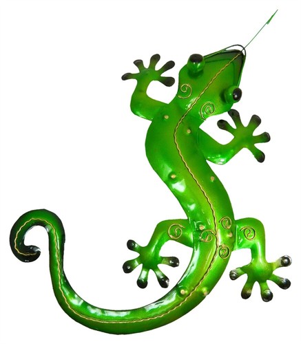 Metal gecko garden - gecko, ornament