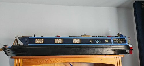 Large canal boat one - -,