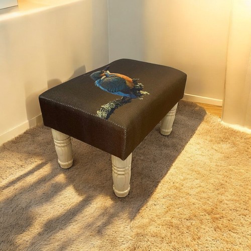 Kingfisher bird printed - kingfisher, linen