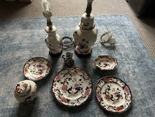 Mason’s Patient Ironstone Pottery 8 Items In Total Lamps Plates Earn Dish Jug