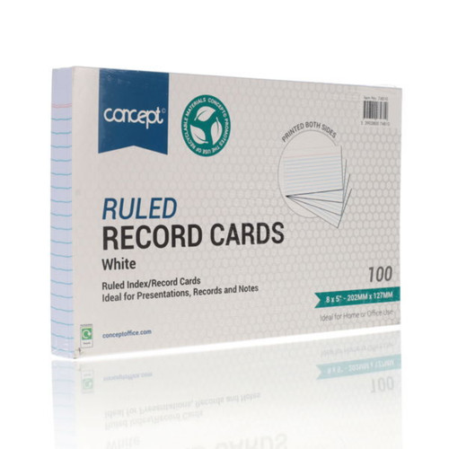 Record cards 8x5 revision - record,