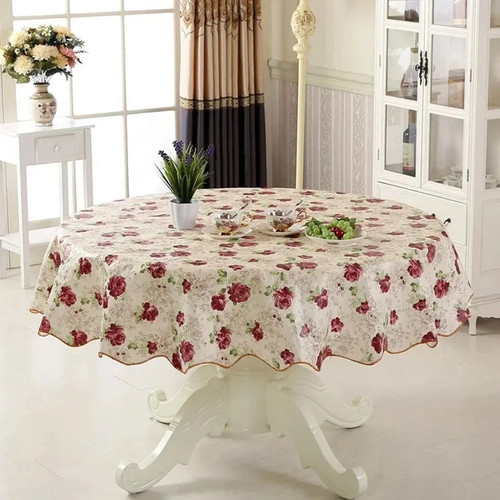 Round pvc vinyl - vinyl, tablecloth