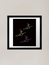 Flying Witches on Broomsticks