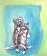 Kittens Original Oil Painting