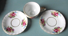Vintage Regal Fine China Miniature 1 Cup & 2 Saucers for the Floral Tea Set