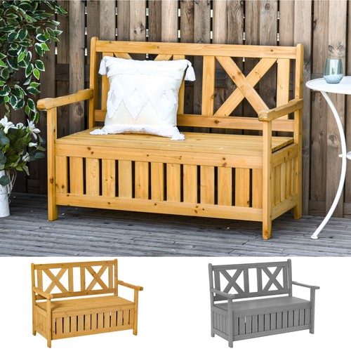 Seater garden storage bench - 2-seater,