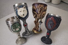 Set of 4 Fantasy Dragon Wolf