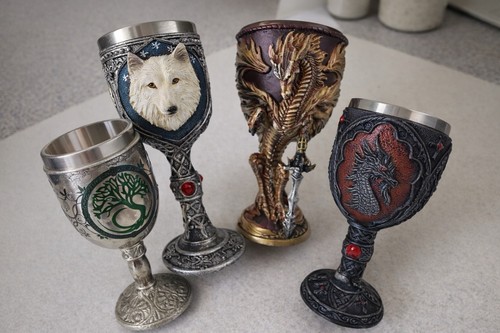 Set fantasy dragon wolf - of,