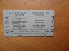 BRB Railway Ticket Gloucester Eastgate / Churston