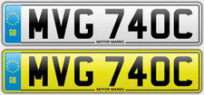CHERISHED NUMBER PLATE -  MVG 740C - MVG MV MG 740 VOLVO  740 BMW  COBRA KIT CAR