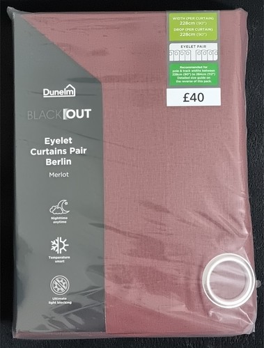 Dunelm berlin blackout - berlin, eyelet