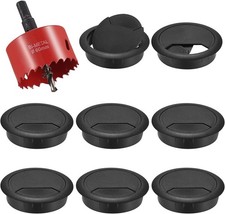 8Pcs Desk Grommet with Hole Saw,60mm Cable Wire Grommet Computer Grommet Wire