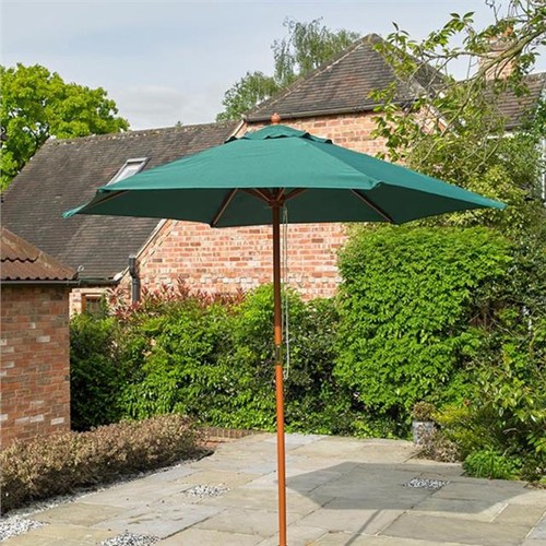 Wooden garden parasol - wooden,