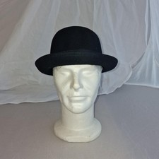 BLACK SOFT FELT BOWLER HAT