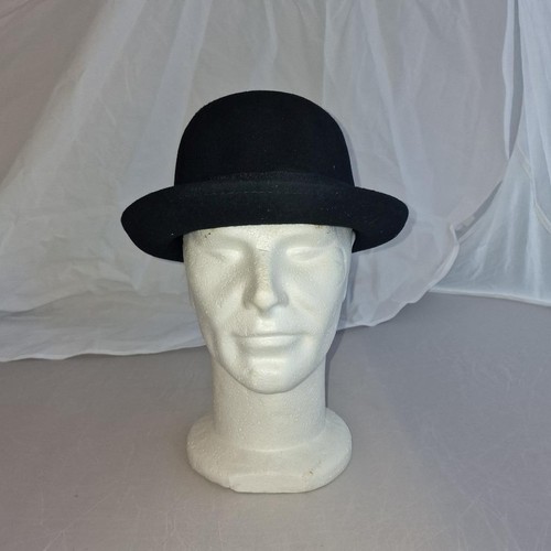 Black soft felt bowler hat - felt,