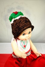 Christmas Pudding Baby Hat - Brand New - Hand Knitted in Yorkshire - 6 to 12m