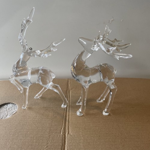 2pc acrylic deer figurines - 2pc,