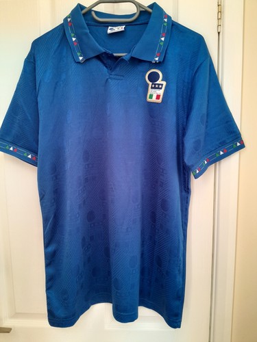 Italy blue home shirt 1995 - blue,