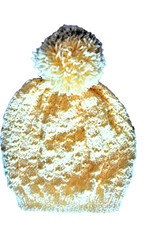 Hand Knitted Yellow Beanie Hat