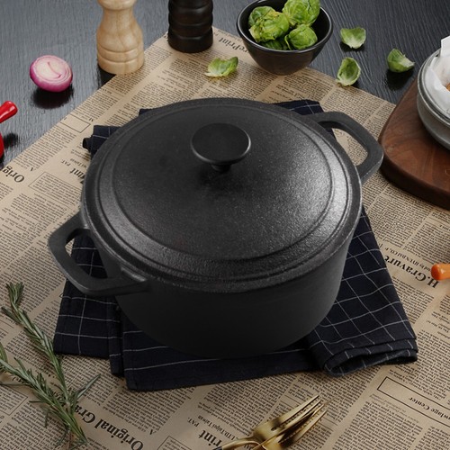 Cast iron casserole dish pot - cast,