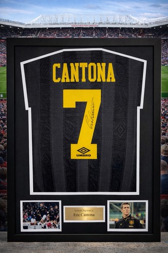 Signed framed eric cantona - signed,