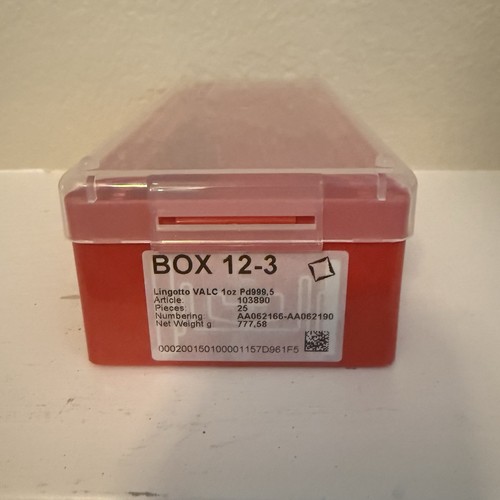 Palladium valcambi box - oz,
