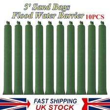10Pack 5' Long Canvas Sandbags Thickened Flood Water Barrier Sand Bag Tube UK