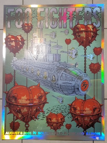 Foo fighters foil poster - foo, 2026