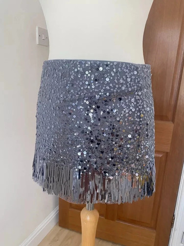 Zara silver sequinned mini - sequinned,